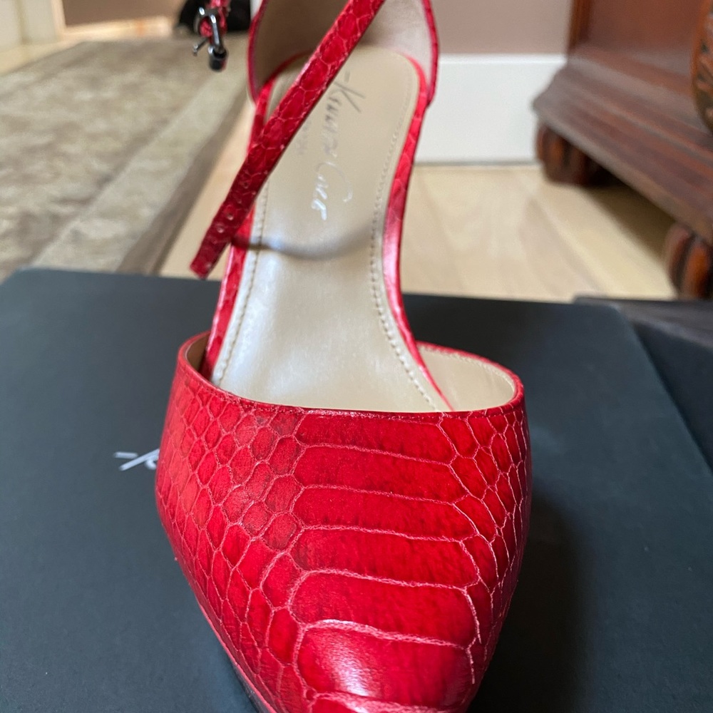 Red Platform Sandals by Kenneth Cole